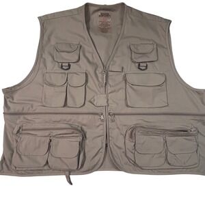 Master Sportsman Utility Vest Mens 2XL Fly Fishing Hiking Workwear 12 Pockets
